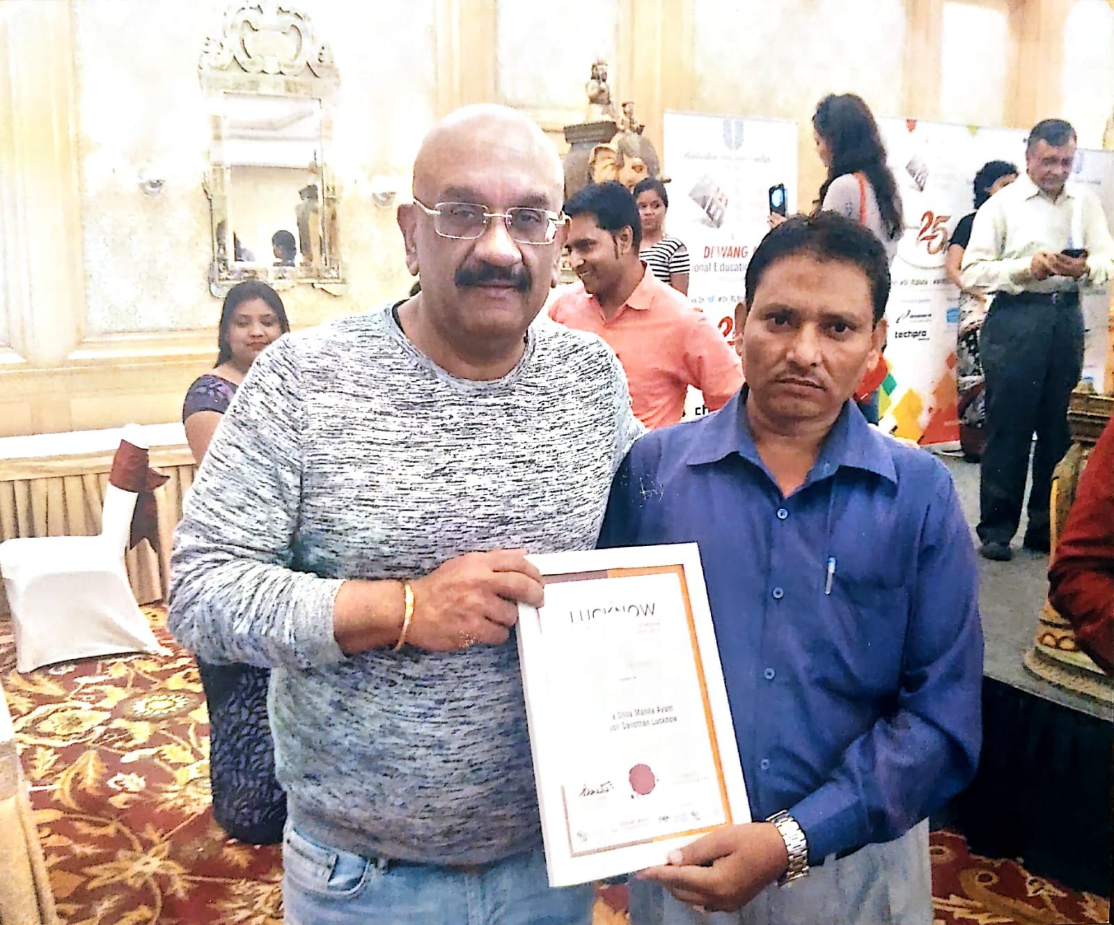Award presentation with Aryan Bhatia